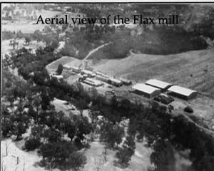 Aerial view of the Flax mill