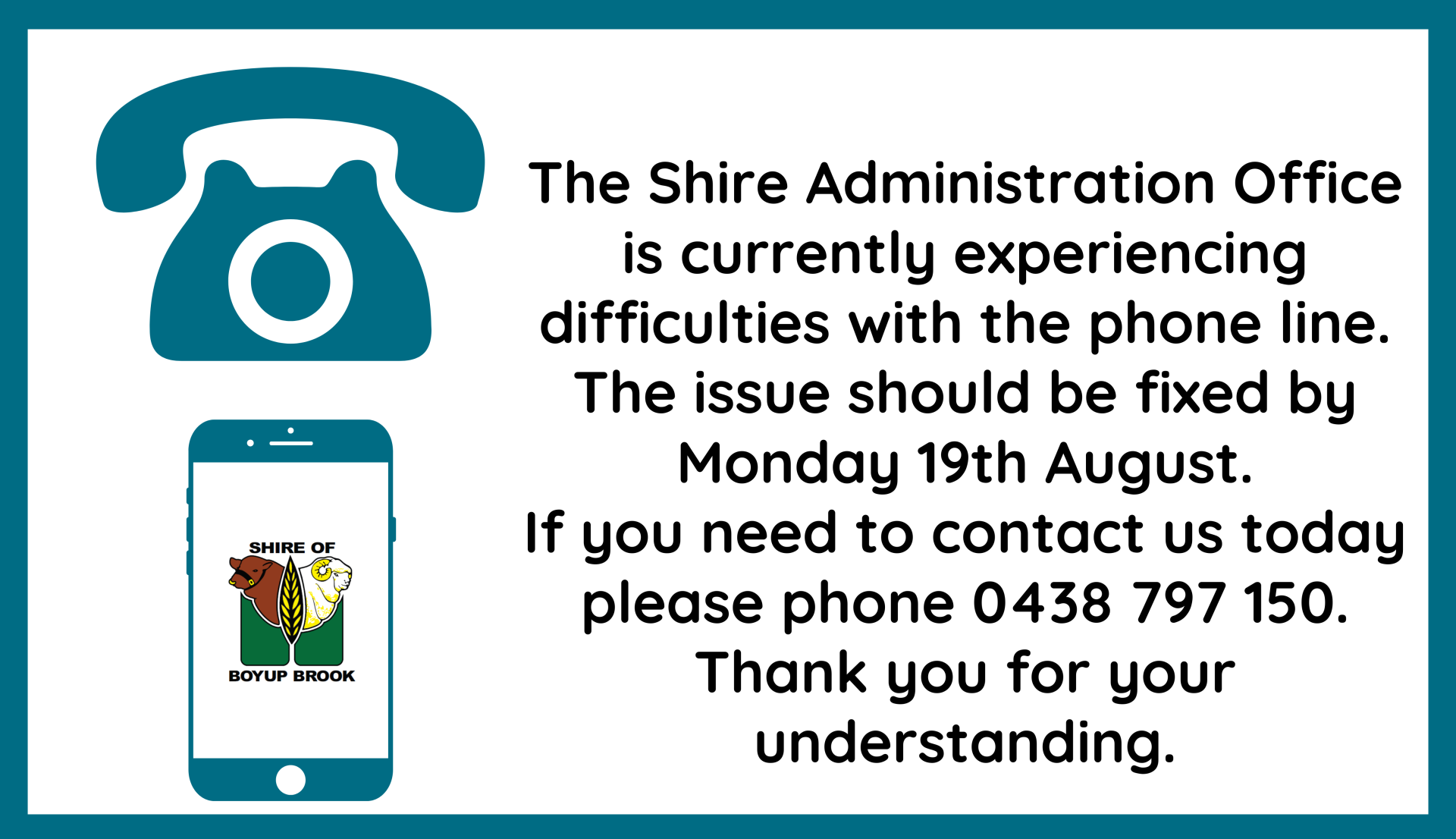 Shire Administration phone faulty