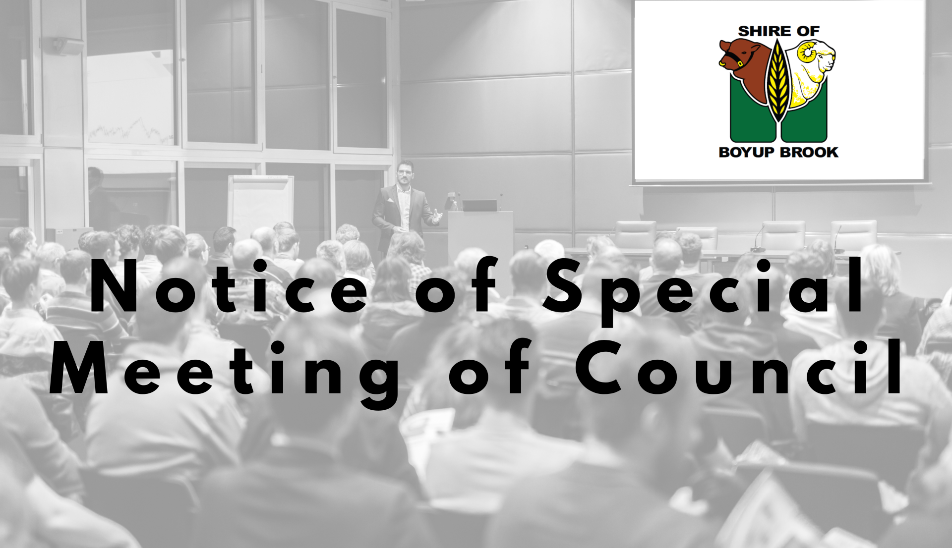 Notice of Special Meeting of Council